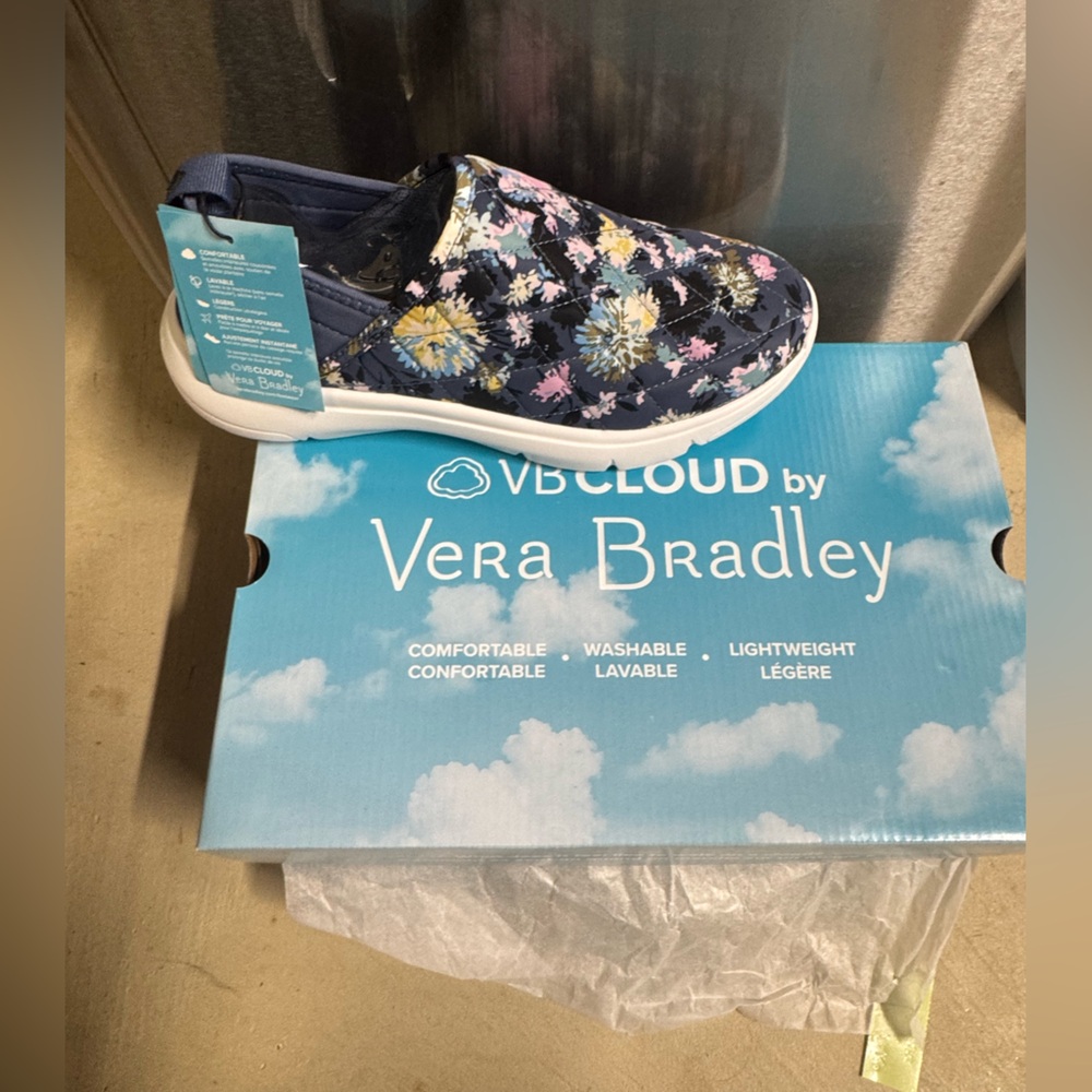 Vera Bradley VB Cloud Navy Floral Canvas Sneakers